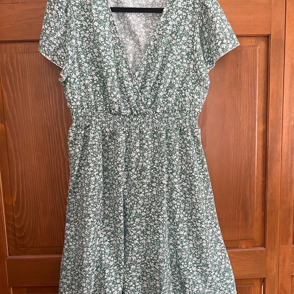 Floral Green Dress